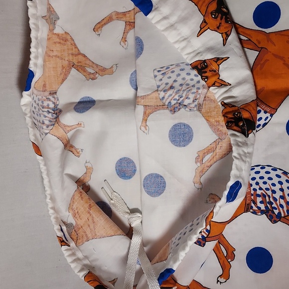 Hand Made Boxer Dog Wearing Boxers  Shorts Draw String Cloth Bag - Picture 3 of 9